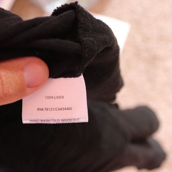 Eileen Fisher | Short Sleeve Linen Top Small - Picture 6 of 7